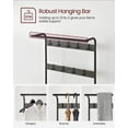 thumbnail image 4 of VASAGLE Coat Rack Hall Tree with Shoe Bench for Entryway Entryway Bench with Coat Rack Charcoal Gray and Black, 4 of 8