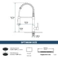 thumbnail image 2 of APPASO Commercial Spring Spring Kitchen Faucet with Sprayer Brushed Nickel Stainless Steel 1 1 Handle Pull Out Sink Faucets Hole Hole or 3 Dual, 2 of 10