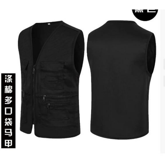 AURARMLET Mens Lightweight Outdoor Utility Vest Black Multipocket Fishing Hiking Cargo Vest