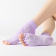 thumbnail image 1 of Yoga Socks Open Toe Open Back Professional Dispensing Women Yoga Five Finger Socks Toe Socks, 1 of 5