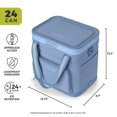 thumbnail image 3 of Hielera blanda CORE Magnetic sin cierre para 24 latas, azul acero, 3 of 8