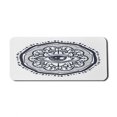 thumbnail image 1 of Occult Computer Mouse Pad, Realistic Retro Eye Pattern in Round Eastern Mandala Form Micro Cosmos Design Print, Rectangle Non-Slip Rubber Mousepad X-Large, 35" x 15", Blue White, by Ambesonne, 1 of 2