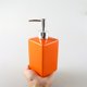 thumbnail image 4 of Dispensador de jabón de cerámica, dispensador de jabón de loción de forma cuadrada de 450 ml for encimera de cocina de baño, botella dispensadora de líquido de mano con bomba de plástico plateada, 4 of 6