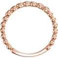 thumbnail image 2 of FB Jewels 14K Rose Gold Aquamarine Stackable Ring Size 7, 2 of 2