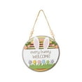 thumbnail image 2 of DAMAI Happy Easter Bunny Door Sign, Spring Bunny Welcome Decor, Easter Door Hanging Sign, Easter Wooden Hanging Sign for Front Door Wall Decor, Spring Wooden Sign Indoor Wall Hanging Decoration, 2 of 6