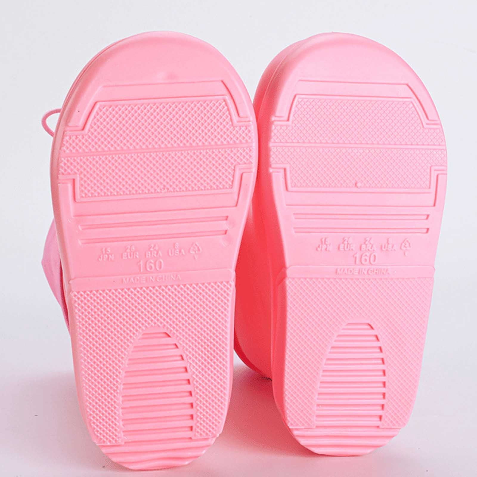 Gelikeya Toddler Rain Boots Soft and Breathable Fashion Cool Rain Shoes Boys' Fashion (Pink, Size 7-8 Years)