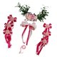 thumbnail image 5 of Naiovety Encantador kit de decoración de coche de boda, juego de lazos de cinta de flores de seda Rosa durazno 2Conjunto, 5 of 6