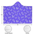 thumbnail image 3 of Wearable Blanket,Butterfly White Silhouette Pattern Hooded Wearable Flannel Blanket for Adults & Teens,Winter Poncho Shawl Wrap Cape Cozy Anti-Pill,60"x80", 3 of 5