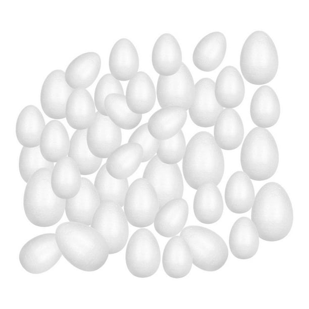 Kit de manualidades para huevos de Pascua, juguetes para pintar, huevos blancos vacíos, decoración colgante para 50 80 100 120 mm 50x