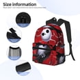 thumbnail image 3 of Goofa The Nightmare Before Christmas Pattern Casual Backpack – School Backpack Lightweight & Ergonomic Design, Water-Resistant, Spacious & Comfortable, Travel, 3 of 6