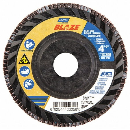 

Norton Abrasives Flap Disc 4 1/2 In x 120 Grit 7/8 66254400256