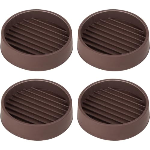 Non Slip Furniture Pads,2"x2" Round Rubber Furniture Caster Cups Anti-Sliding Bed Stopper,Anti Grippers Floor Protectors for Furniture Bed,Couch,Chair Leg (Brown,4 Pack)