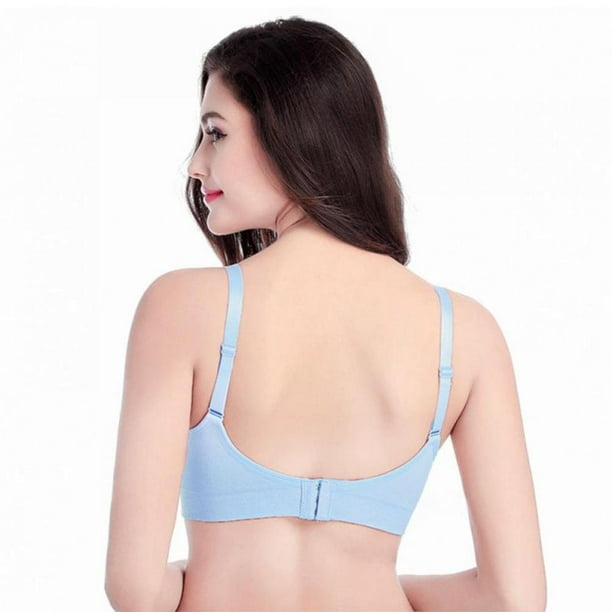 Longless No rims before the opening buckle Cotton Mid-model Cup fall and  winter bra gather Maternity breast feeding bra : : Fashion