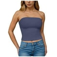 thumbnail image 2 of Karight Womens Strapless Tube Tops Basic Backless Sleeveless Bandeau Going Out Crop Tops Cute 2025 Summer Clothes, 2 of 5