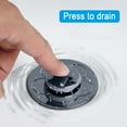 thumbnail image 7 of Universal Bathroom Sink Stopper - Stainless Steel Bounce Drain Filter, Pop Up Drain Stopper, Bullet Core Push Type Sink Stopper for Wash Basin, Sink Drain Plug with Anti-Clogging Strainer(Black), 7 of 7