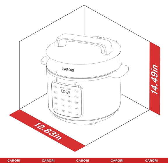 9-in-1 Electric Pressure Cooker 6 Qt, Programmable Multi-Function with Vent, Olla de Presion, Rice Cooker, Slow Cooker, Steamer, Sauté, Warmer & Sterilizer, 1000W, Stainless Steel