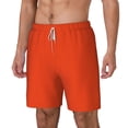 thumbnail image 2 of Gaeub Orange Mens Swim Trunks Stretch Beach Shorts Quick Dry for Men Swim Shorts Swimwear with Pockets- 3X-Large, 2 of 9