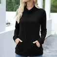 thumbnail image 2 of Hfyihgf Women's Waffle Knit Drawstring Sweatshirts Cowl Neck Long Sleeve Pullover Tops Casual Loose Plain Blouse with Pocket Black XXL, 2 of 8