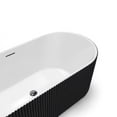 thumbnail image 3 of 67" Freestanding Soaking Bathtub - Modern Acrylic Freestanding Tub with Overflow, 3 of 12
