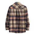 thumbnail image 5 of IROINNID Reduced Shirt with Pocket for Men Turndown Long Sleeve Plaid Long-sleeve Button-down With s Shirt,Coffee, 5 of 6