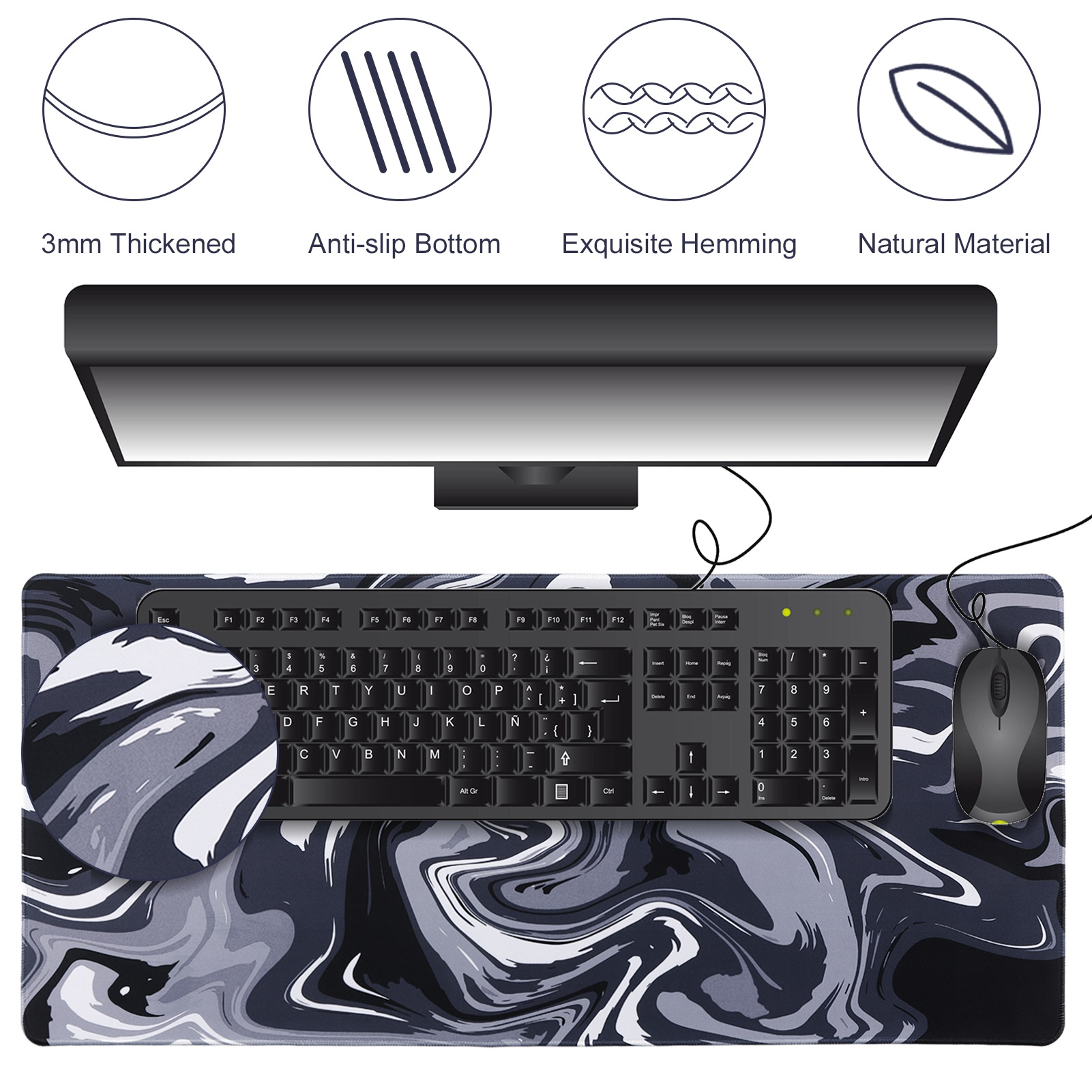 Sixwipe XXL Gaming Mouse Pad, 35.4" x 15.7" photo 2