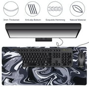 sixwipe XXL Gaming Mouse Pad, 35.4x15.7 Non-Slip Large Mouse Pad for Computer Desk, 3mm Thick Rubber Base with Stitched Edges, Machine Washable for Work & Game