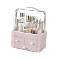 thumbnail image 2 of Cosmetic Organiser Case Makeup Storage Organizer Portable Jewelry and Perfume Organizers Desk Storage Boxes Container for Vanity Bathroom Pink, 2 of 7