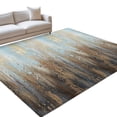 Brown Blue Gradient Area Rugs 2.7'x5' Modern Abstract Industrial Wall ...