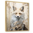 thumbnail image 2 of Designart "Fox Portrait In Minimalist Forest Setting III" Animals Fox Floater Framed Canvas Prints, 2 of 5