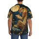 thumbnail image 3 of Fotbe Leopard Reading Tarot Cards Camisa Estampada de Manga Corta para Hombre, Casual de Verano, Estilo Playero, Sin Arrugas-Medium, 3 of 5
