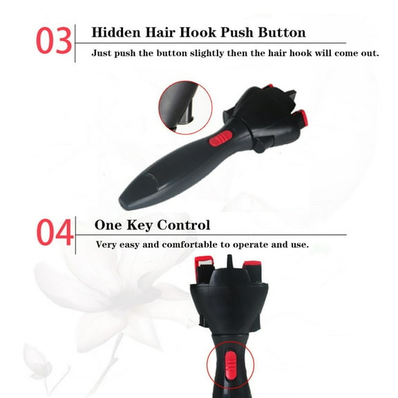 Electric hair braider,One-click Rollers Hair Tools Quick Hair Braid Maker Diy Rotation One-click Rollers Braider Tool Diy Hair Braider Diy Hair Braider Hine Braid 2pcs Tool Auatic Hair