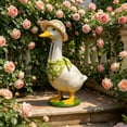 thumbnail image 6 of Porch Goose Outfits 2-Piece Summer Daisy Set with Straw Hat and Floral Bandana Fits 19 and 23 Inch Statues for Spring Summer Front Porch Decor 2 Colors Available, 6 of 9