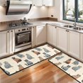 thumbnail image 3 of Cat and Sweater Beige Pattern Anti Fatigue Kitchen Rugs Set Of 2, Non Slip Washable Decorative Floor Mats for Sink Laundry and Home Use, 17"x47", 3 of 5