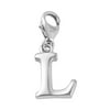 Shop LC Women Platinum over Sterling Silver Letter L Initial Dangle Charm Accesory