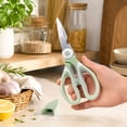 thumbnail image 5 of Kitchen Scissors Multifunctional Stainless Steel with Blade Cover Sage Green for Poultry Meat, 5 of 8