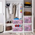 thumbnail image 6 of Foldable Fabric Storage Bin Home Cubes Clothing Organizer Bins Large Collapsible Box Basket for Home Organizer Beautiful Pink Hummingbird, 6 of 7