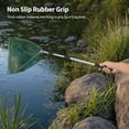 thumbnail image 6 of 57.48" Fishing Net with Long Robust Telescopic Aluminum Alloy Handle for Freshwater and Saltwater Foldable Landing Net with Fine Nylon Mesh, 6 of 13