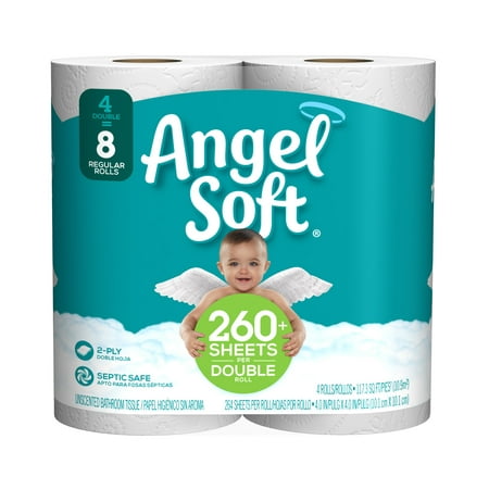 Angel Soft Toilet Paper, 4 Double Rolls