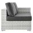 thumbnail image 3 of Modway Convene Fabric & Rattan Patio Right-Arm Loveseat in Light Gray/Charcoal, 3 of 8