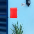 thumbnail image 6 of Baluue Red Wall Mounted Plastic Mailbox, Outdoor Mail Organizer, 1 Piece, 6 of 7