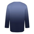 thumbnail image 3 of fatyb Mens 3/4 Sleeve Shirts Casual Crewneck Gradient Tshirts Summer Loose Lightweight Blouses for Men, 3 of 5