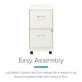 thumbnail image 2 of Space Solutions 18" Deep 2 Drawer Mobile Letter Width Vertical File Cabinet, Black, 2 of 9