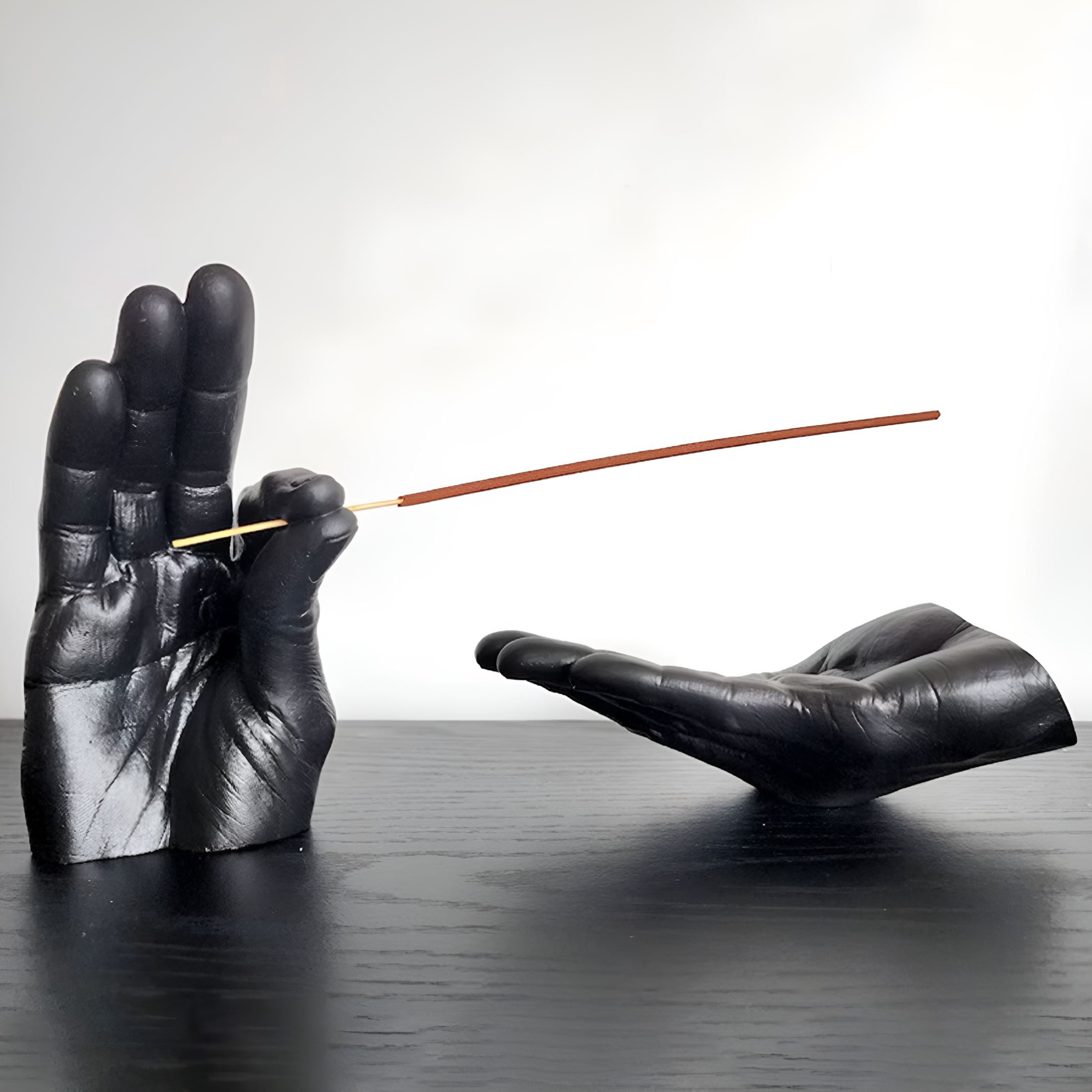 ACDANC Hand Incense Stick Holder Ash Catcher Resin Gesture Incense Burner Home Office Meditation Yoga Relaxation Home Office Decoration Ornament