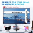 thumbnail image 4 of GUDTEKE 2Pack Magnetic 24 Inch Privacy Screen for Computer Monitor 16:9 Aspect Ratio, Hanging Removable Anti-Blue/Glare Protector Film, Anti Spy Desk, 4 of 7