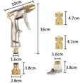 thumbnail image 5 of Pistola de riego para manguera de jardín de latón, acabado dorado, herramienta eficiente para el cuidado de plantas al aire libre, 5 of 5