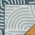 thumbnail image 6 of Gertmenian Tropea Mika Modern Geometric Navy Ivory Premium Flatweave UV Resistant Indoor Outdoor Area Rug, 6x9, 6 of 7