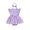 Purple, variant on Baby Toddler Girls Rompers Dress 3 6 12 18 Months Round Neck Floral Print Mesh Skirt Hem Infant Bodysuits Jumpsuits with Headband