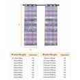 thumbnail image 6 of Fsddascl Purple Striped Blackout Curtains for Bedroom/Living Room, Thermal Insulated Kitchen Curtains, Monochrome Silverygeometric Lines Dots Grommet Darkening Window Treatment Drapes 52"x84"x2, 6 of 6