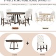 thumbnail image 4 of 5-piece dining set with high-capacity table and chairs - Accommodate more people, 4 of 7