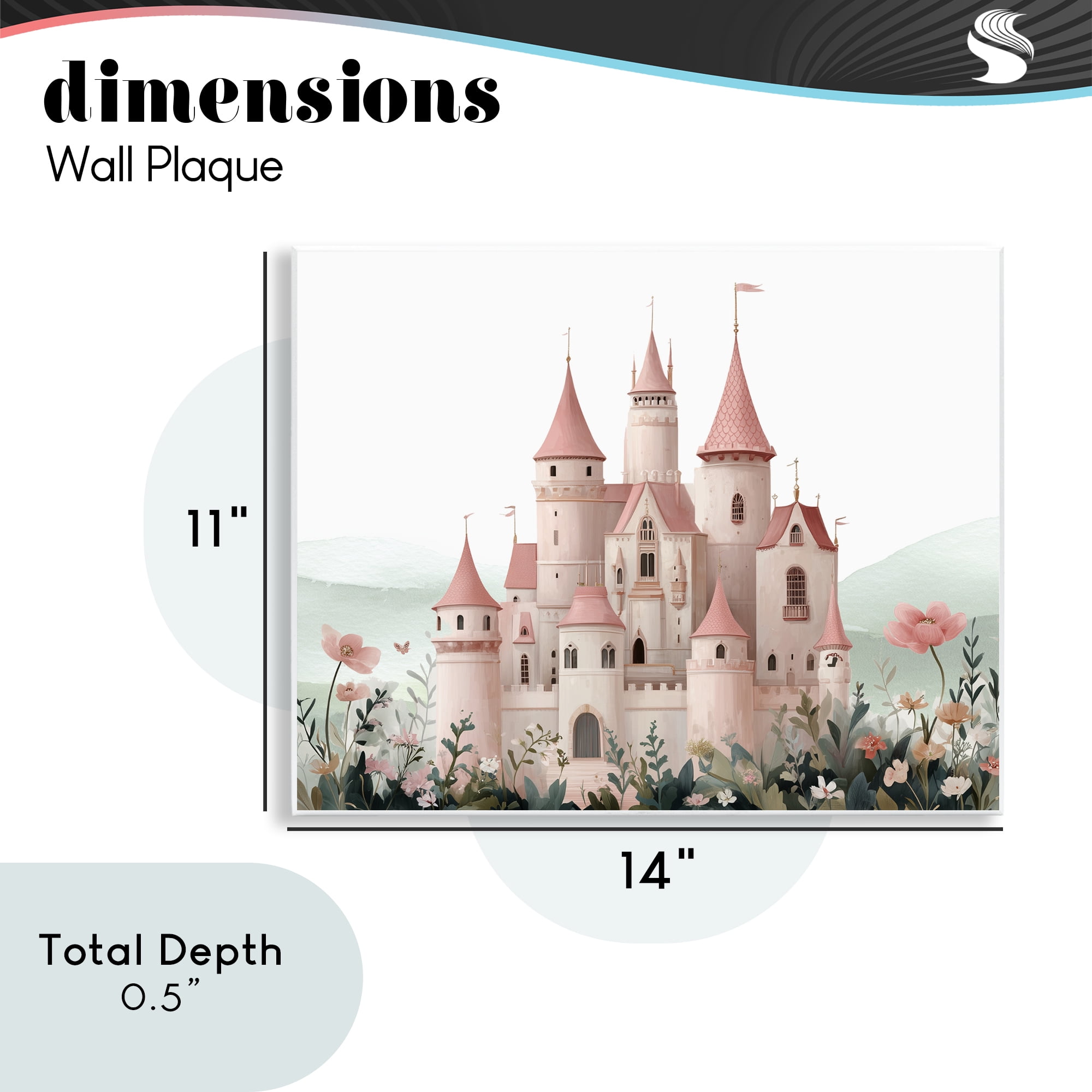 Stupell Industries A Castle For Princess Wall Plaque Art, design by Christine Simpson Art